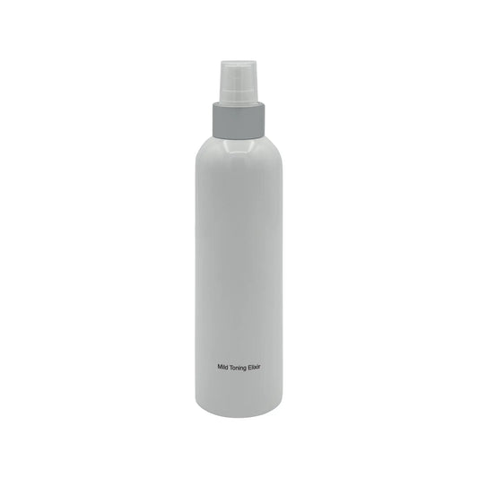 White spray bottle of Cool Down Mist facial cooling spray standing upright on a white background